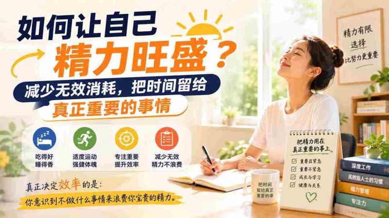 (20071期)付费文章:如何让自己精力旺盛?减少无效消耗,把时间留给真正重要的事情-一起发