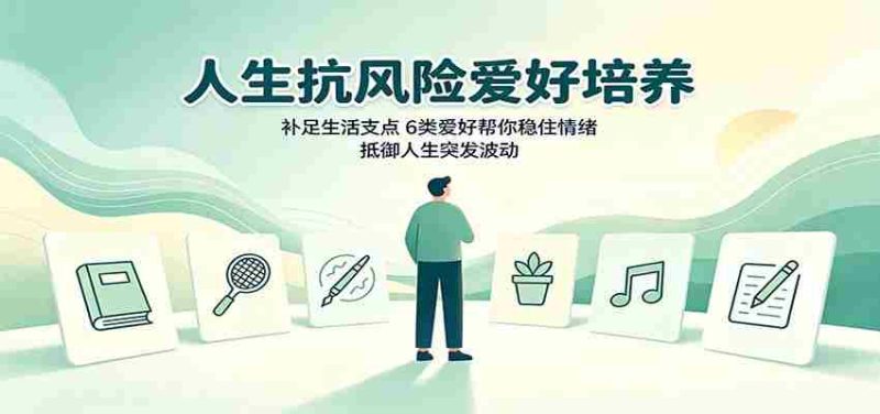 人生抗风险爱好培养：补足生活支点，6类爱好帮你稳住情绪，抵御人生突发波动-一起发