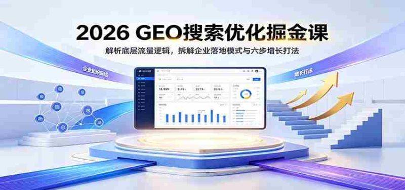 2026 GEO搜索优化掘金课：解析底层流量逻辑，拆解企业落地模式与六步增长打法-一起发