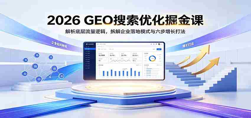 2026 GEO搜索优化掘金课：解析底层流量逻辑，拆解企业落地模式与六步增长打法-一起发