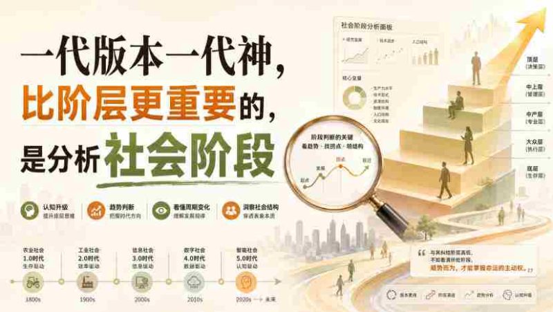 付费文章:一代版本一代神,比阶层更重要的,是分析社会阶段-一起发