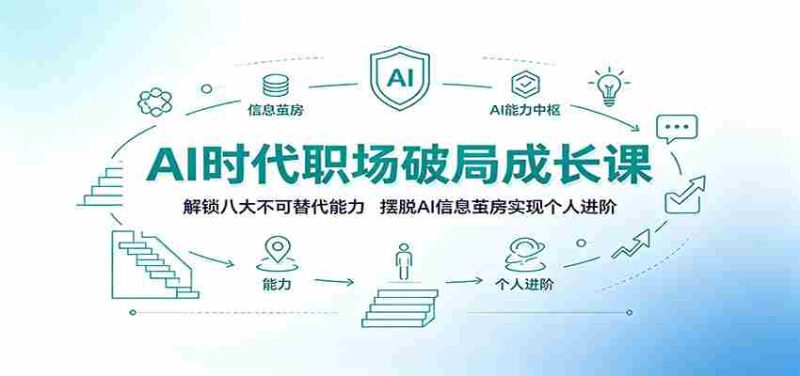 AI时代职场破局成长课:解锁八大不可替代能力,摆脱AI信息茧房实现个人进阶-一起发