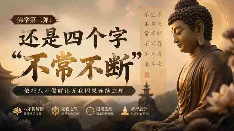 (19779期)付费文章:佛学第二弹:还是四个字“不常不断”依托八不偈解读无我因果连续之理-一起发