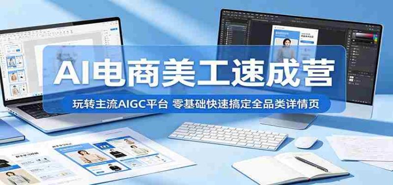AI电商美工速成营:玩转主流AIGC平台,零基础快速搞定全品类详情页-一起发