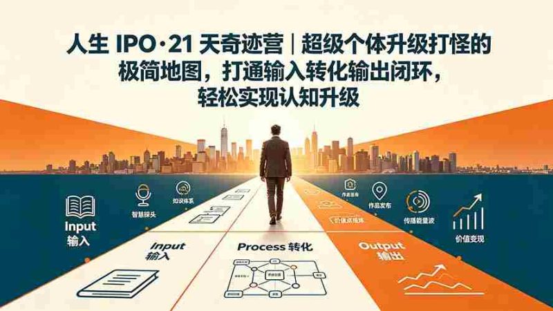 (19532期)人生 IPO-21 天奇迹营|超级个体升级打怪的极简地图,打通输入转化输出闭环,轻松实现认知升级-一起发