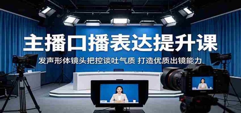 主播口播表达提升课:发声形体镜头把控谈吐气质,打造优质出镜能力-一起发