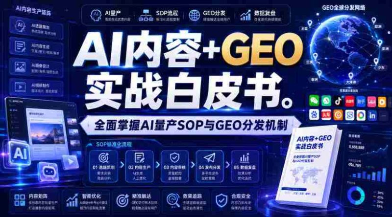 AI内容+GEO实战白皮书,全面掌握AI量产SOP与GEO分发机制【文档】-一起发