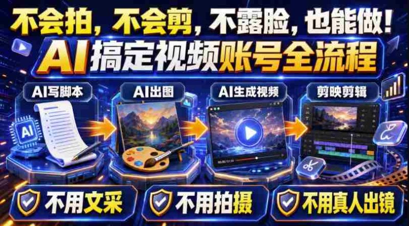AI短视频起号实战项目,用AI做视频起号,45天涨粉12W,一条广告8.5k,广告接到手软,引流、变现两不误!-一起发
