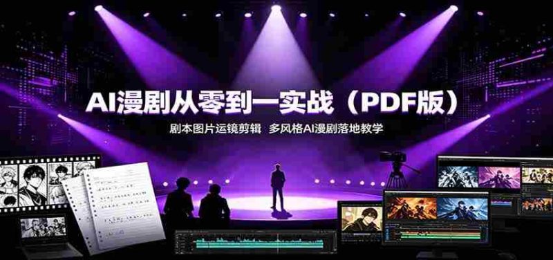AI漫剧从零到一实战(PDF版):剧本图片运镜剪辑,多风格AI漫剧落地教学-一起发