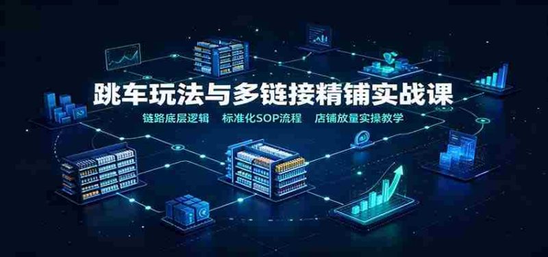 跳车玩法与多链接精铺实战课:链路底层逻辑,标准化SOP流程,店铺放量实操教学-一起发