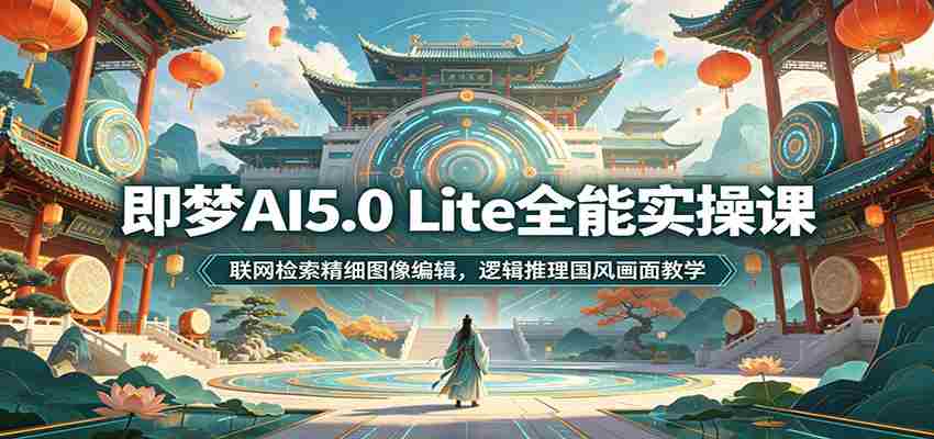 即梦AI5.0 Lite全能实操课：联网检索精细图像编辑，逻辑推理国风画面教学-一起发
