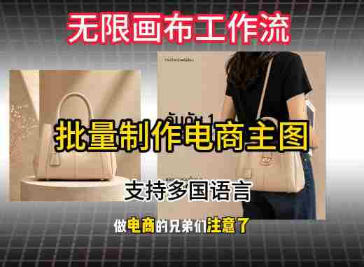 无限画布工作流搭建教程,一键电商主图批量制作,批量下载,支持多国语言