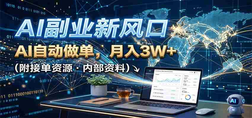 AI副业新风口,AI自动做单,月入3W+,附接单资源-一起发