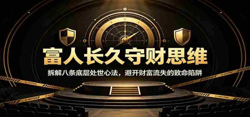 富人长久守财思维:拆解八条底层处世心法,避开财富流失的致命陷阱-一起发