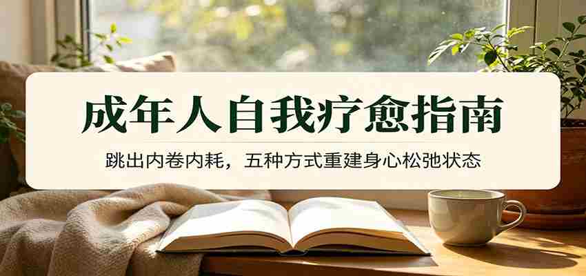 成年人自我疗愈指南：跳出内卷内耗，五种方式重建身心松弛状态-一起发