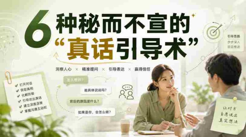 付费文章：6种秘而不宣的“真话引导术”-一起发