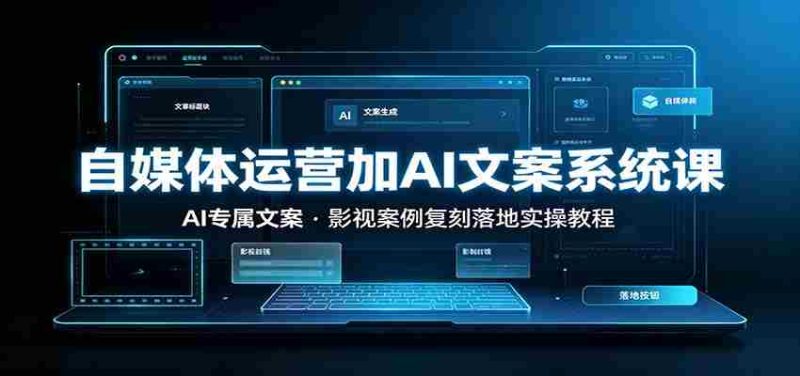 自媒体运营加AI文案系统课：：AI专属文案，影视案例复刻落地实操教程-一起发