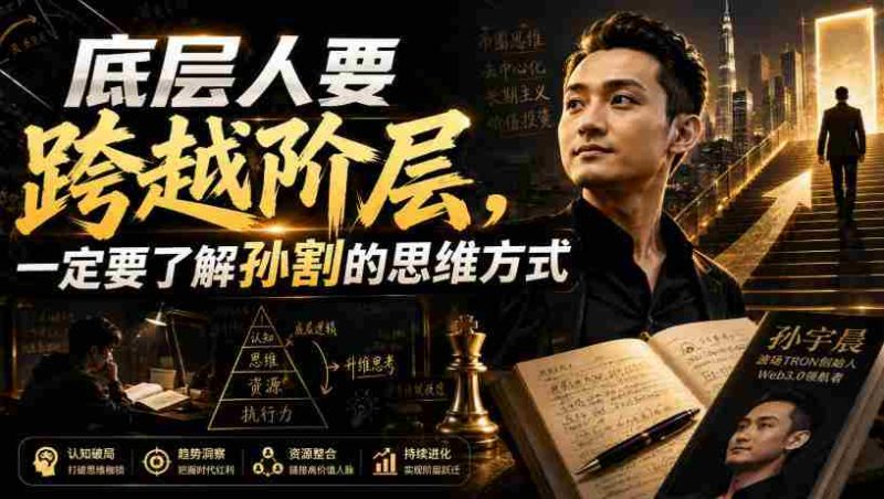 付费文章：底层人要跨越阶层，一定要了解孙割的思维方式-一起发