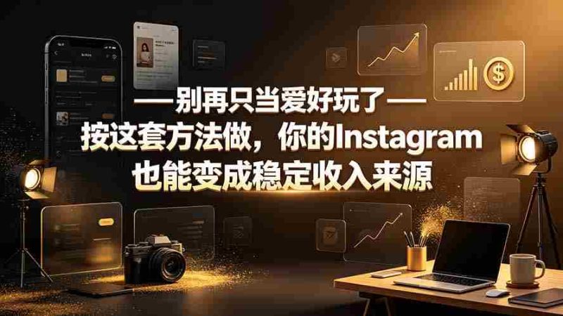 (19591期)别再只当爱好玩了——按这套方法做,你的Instagram也能变成稳定收入来源-一起发