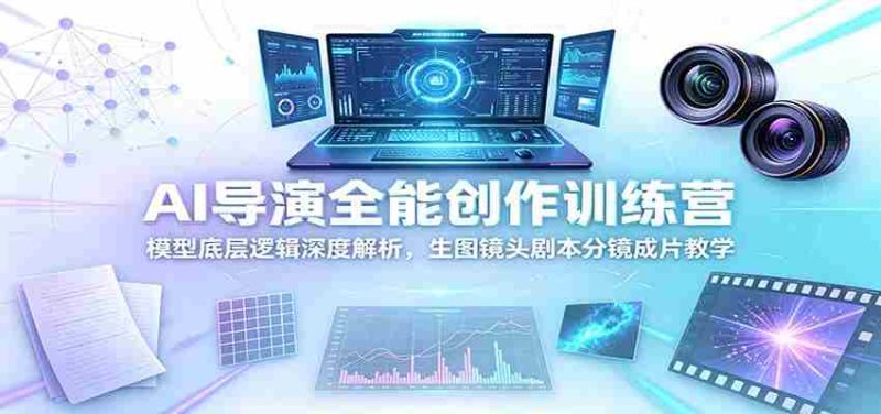 AI导演全能创作训练营:模型底层逻辑深度解析,生图镜头剧本分镜成片教学-一起发