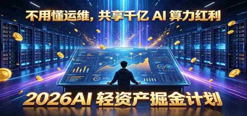 不用懂运维，共享千亿 AI 算力红利，2026AI 轻资产掘金计划-一起发