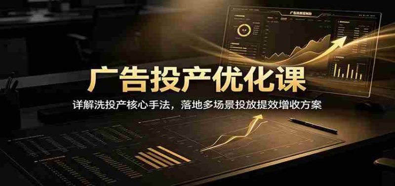 广告投产优化课：详解洗投产核心手法，落地多场景投放提效增收方案-一起发