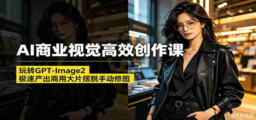 AI商业视觉高效创作课：玩转GPT-Image2，极速产出商用大片摆脱手动修图-一起发