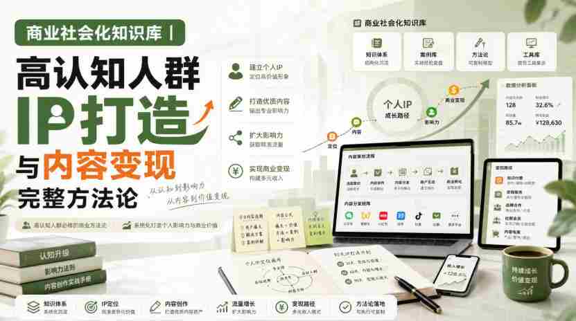 商业社会化知识库|高认知人群IP打造与内容变现完整方法论【文档】