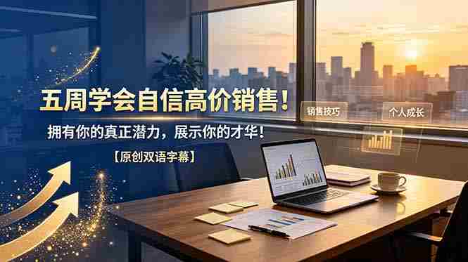 （19071期）五周学会自信高价销售！拥有你的真正潜力，展示你的才华！【原创双语字幕】-一起发