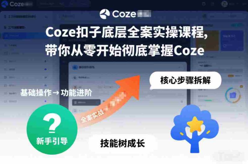 Coze扣子底层全案实操课程,带你从零开始彻底掌握Coze(更新7月)-一起发