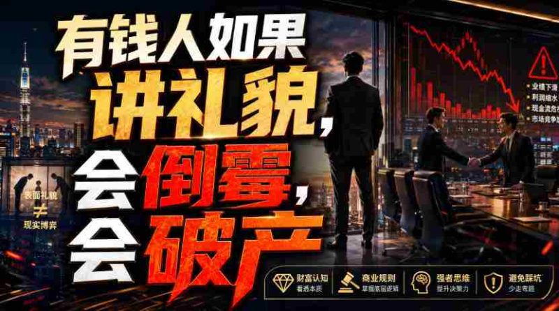 付费文章:有钱人如果讲礼貌,会倒霉,会破产-一起发