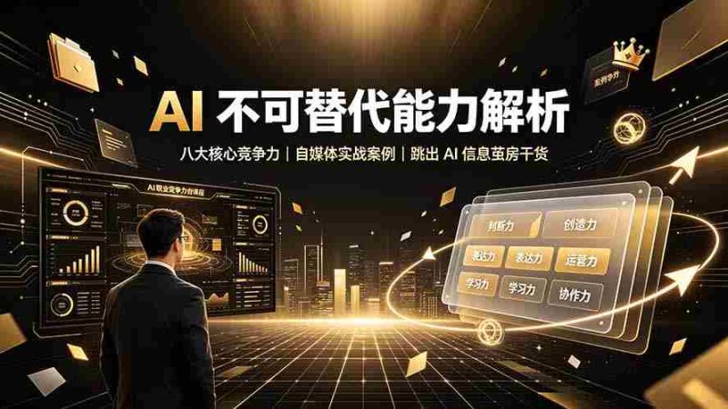 （19344期）付费文章：AI 不可替代能力解析▸八大核心竞争力｜自媒体实战案例｜跳出 AI 信息茧房干货-一起发