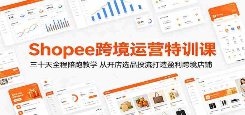 Shopee跨境运营特训课:三十天全程陪跑教学,从开店选品投流打造盈利跨境店铺-一起发