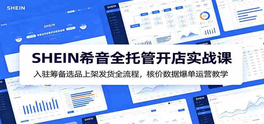 SHEIN希音全托管开店实战课：入驻筹备选品上架发货全流程，核价数据爆单运营教学-一起发