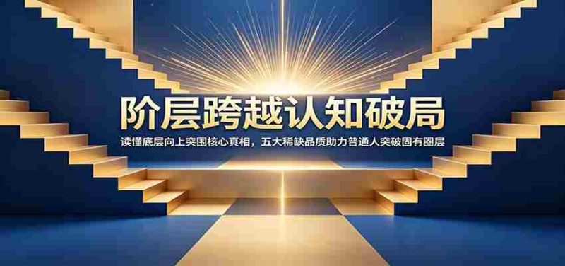 阶层跨越认知破局:读懂底层向上突围核心真相,五大稀缺品质助力普通人突破固有圈层-一起发