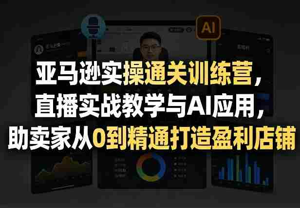 亚马逊实操通关训练营，直播实战教学与AI应用，助卖家从0到精通打造盈利店铺（更新8月8日）-一起发