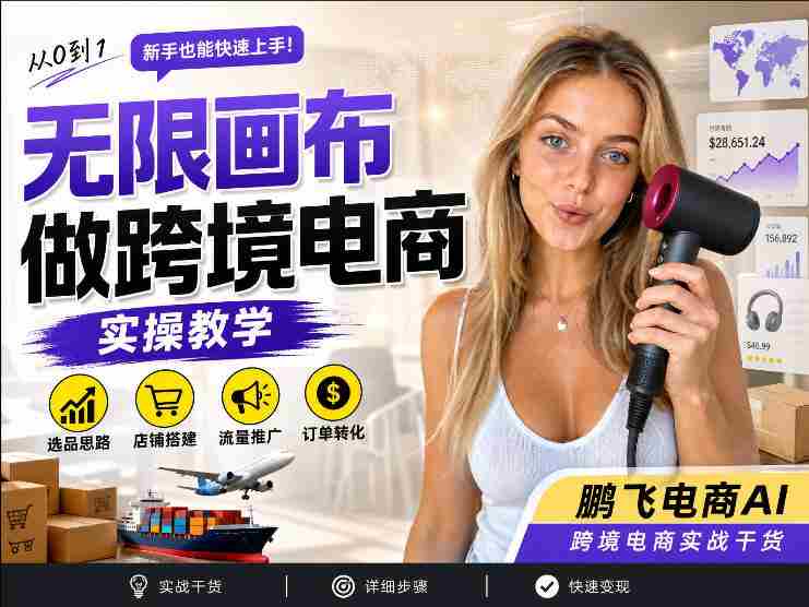 【跨境电商必备】AI无线画布制作商品宣传视频，四步搞定，无线画布工作流，操作简单好上手-一起发