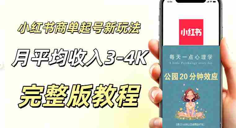 小红书商单新玩法，适合有耐心的人做，月平均3000-4000左右，支持矩阵放大增收-一起发