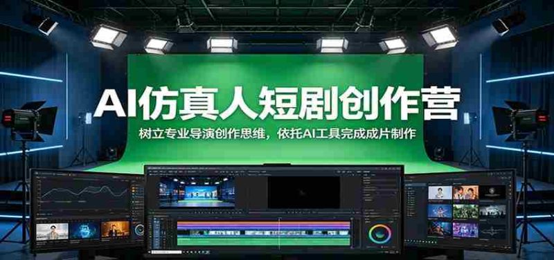 AI仿真人短剧创作营:树立专业导演创作思维,依托AI工具完成成片制作-一起发