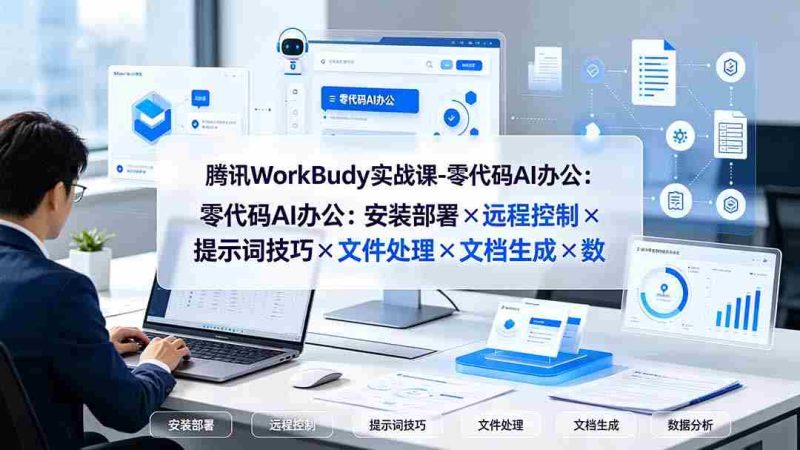 (19325期)腾讯WorkBuddy实战课-零代码AI办公:安装部署×远程控制×提示词技巧×文件处理×文档生成×数据分析-一起发