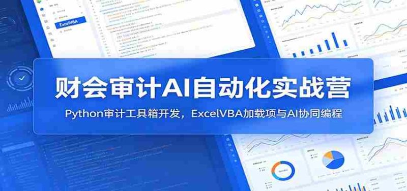 财会审计AI自动化实战营:Python审计工具箱开发,ExcelVBA加载项与AI协同编程-一起发