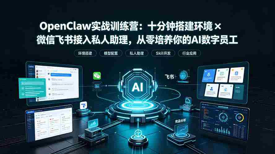（19287期）OpenClaw实战特训营：十分钟搭建环境×微信飞书接入私人助理，从零培养你的AI数字员工-一起发