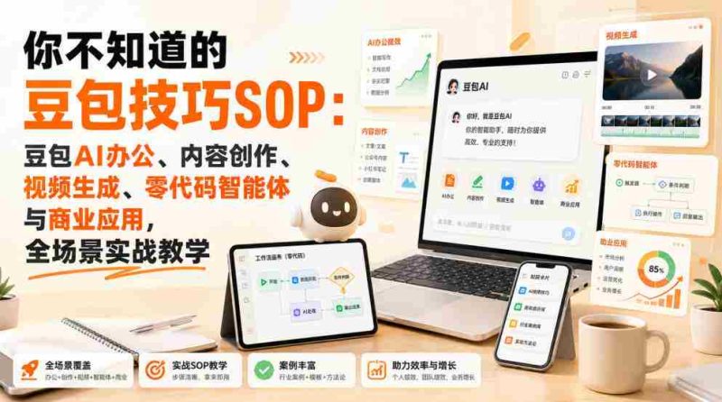 你不知道的豆包技巧SOP:豆包AI办公、内容创作、视频生成、零代码智能体与商业应用,全场景实战教学-一起发