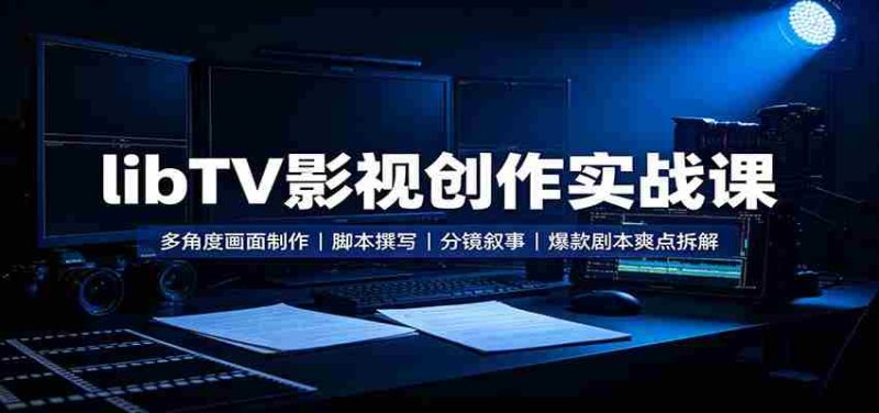 libTV影视创作实战课：多角度画面制作，脚本撰写，分镜叙事，爆款剧本爽点拆解-一起发
