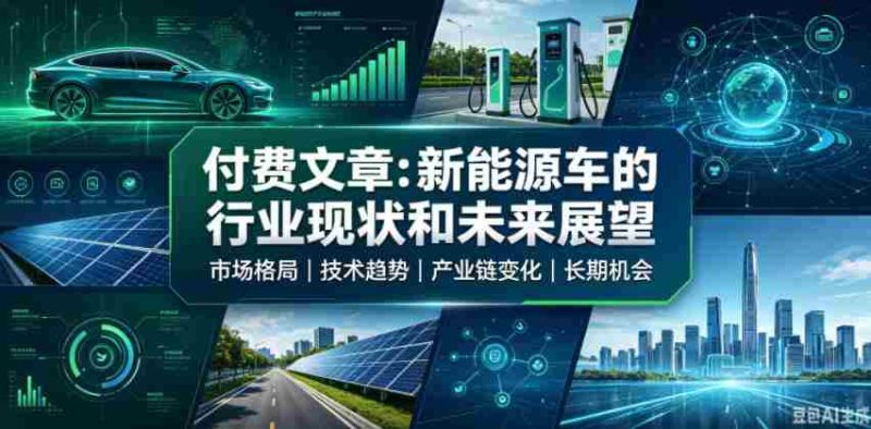 付费文章:新能原车的行业现状和未来展望-一起发