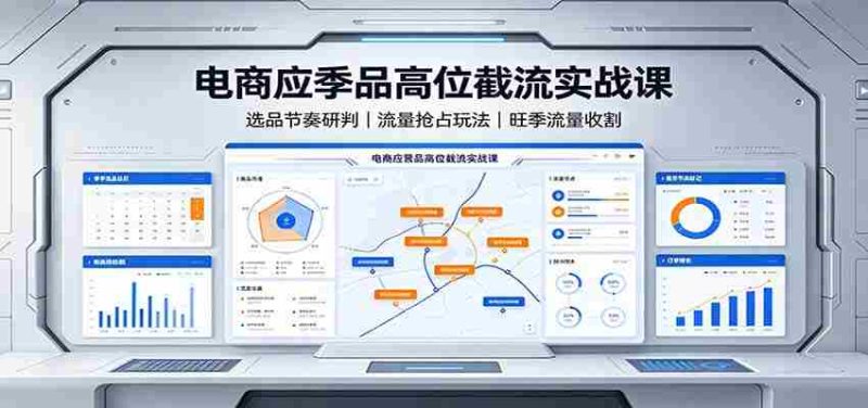 电商应季品高位截流实战课:选品节奏研判,流量抢占玩法,旺季流量收割-一起发