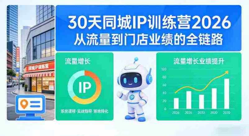 30天同城IP训练营2026年,从流量到门店业绩的全链路(0808更新)-一起发