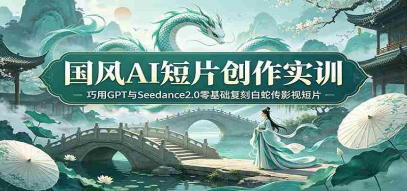 国风AI短片创作实训:巧用GPT与Seedance2.0零基础复刻白蛇传影视短片-一起发