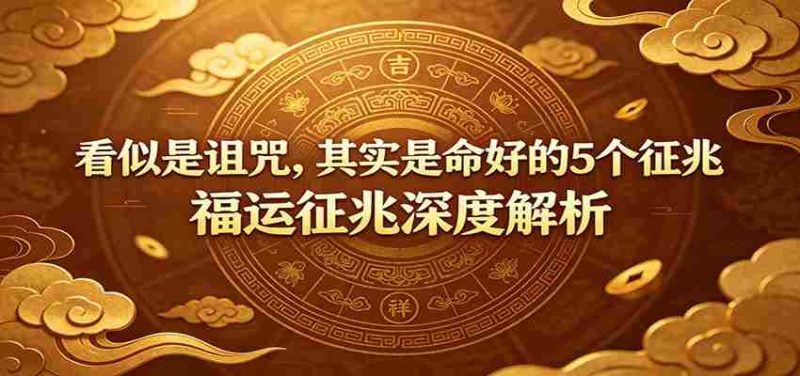 付费文章:《看似是诅咒,其实是命好的5个征兆》福运征兆深度解析-一起发