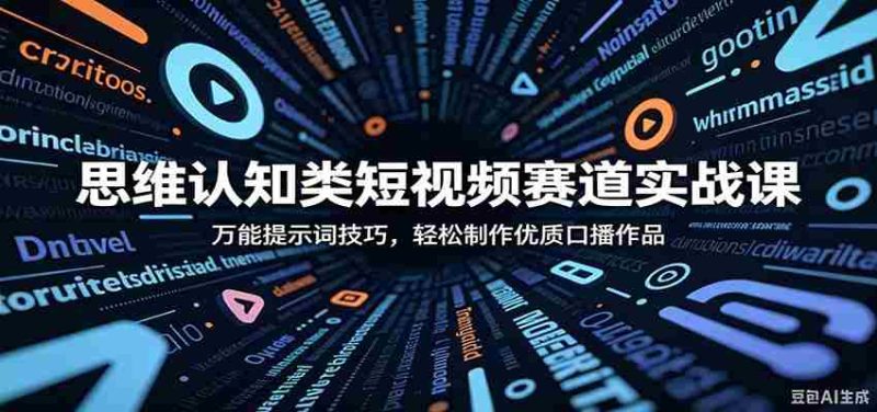 思维认知类短视频赛道实战课:万能提示词技巧,轻松制作优质口播作品-一起发